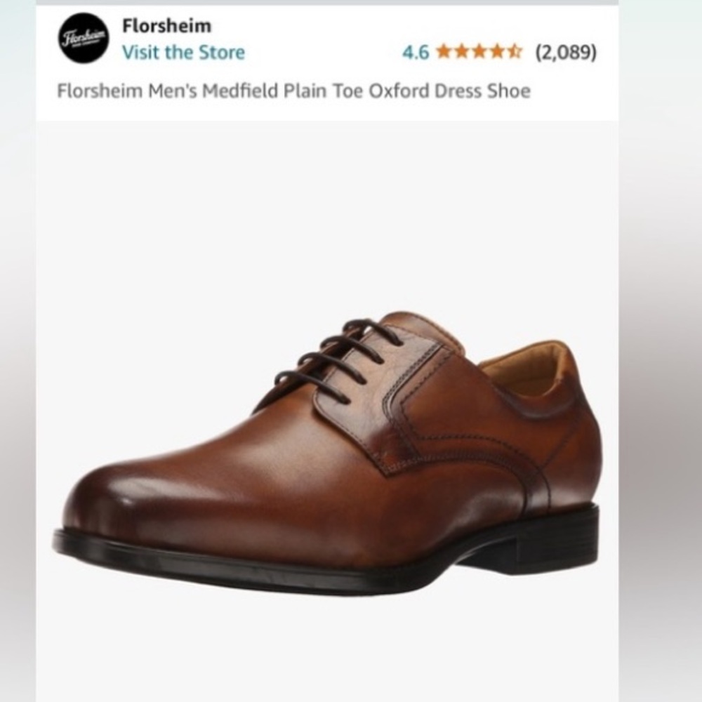Florsheim Men's Medfield Plain Toe Oxford Dress Shoe